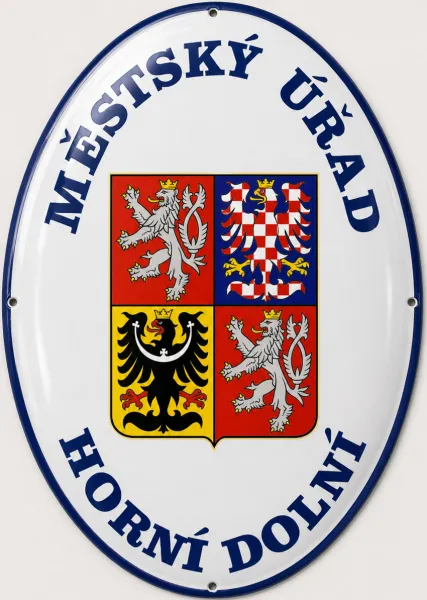 Smaltovaná cedule se státním znakem U12-urad 3